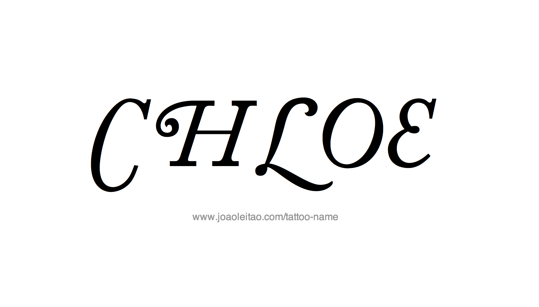 Chloe Name Tattoo Designs 3286